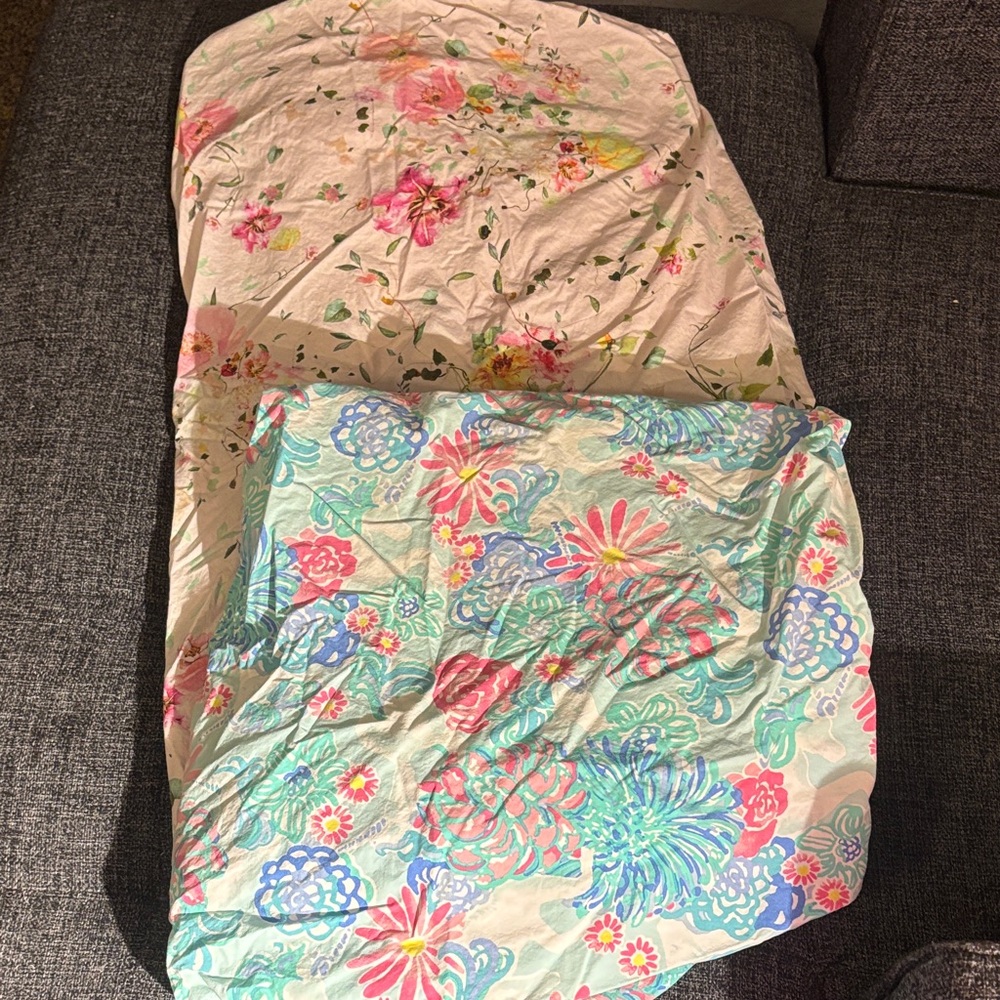 2 Pottery Barn Kids’ Floral Crib Sheets, EUC